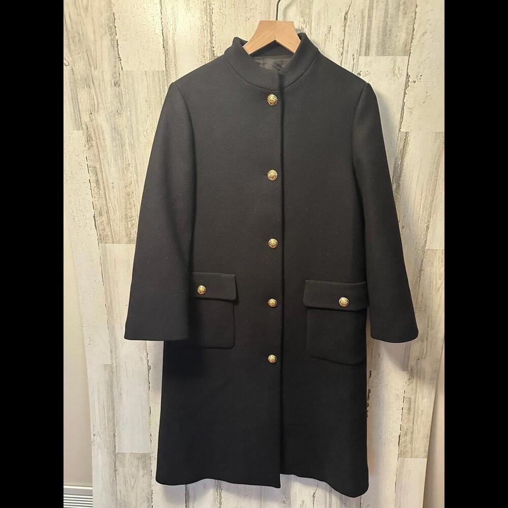 Zara Long Winter Coat Black XS NWOT Wool Blend [COPY]